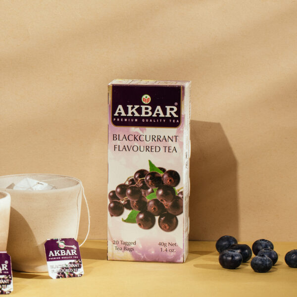 Akbar Blackcurrant Flavoured Tea - 20 Tea Bags - Image 2