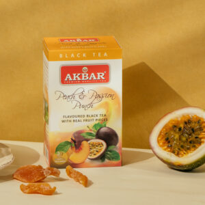 Akbar Peach & Passion Flavoured Black Tea - 20 Tea Bags