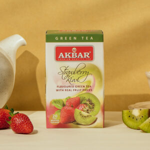 Akbar Strawberry Kiwi Flavoured Green Tea - 20 Tea Bags