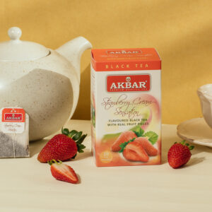 Akbar Strawberry Cream Sensation Flavoured Black Tea - 20 Tea Bags
