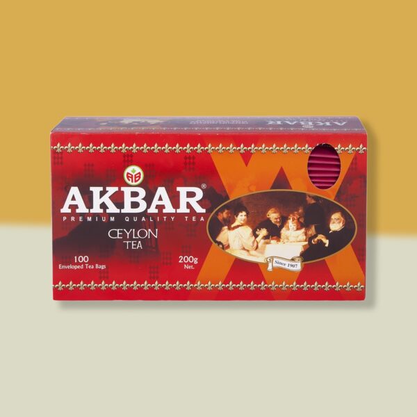 Akbar Classic English Breakfast Tea - 100 Paper Envelope Tea Bags