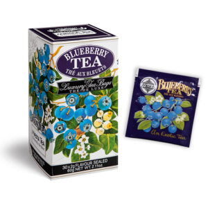 Blueberry - Luxury foil envelope tea bags dispenser cartons 30 tea bags - Flavored Black Teas
