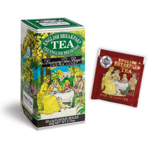 English Breakfast - Luxury foil envelope tea bags dispenser cartons 30 tea bags - Black Teas