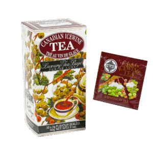 Canadian Ice Wine - Luxury foil envelope tea bags dispenser cartons 30 tea bags - Flavored Black Teas