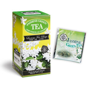 Jasmine Green - Luxury foil envelope tea bags dispenser cartons 30 tea bags - Flavored Green Teas