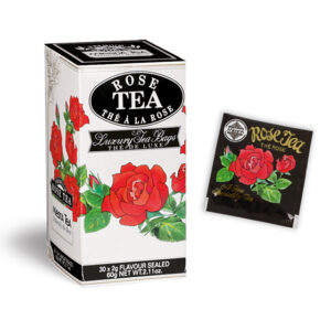 Rose - Luxury foil envelope tea bags dispenser cartons 30 tea bags - Flavored Black Teas