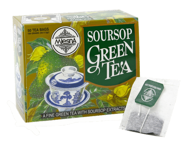 Soursop Green - String and tag cartons 50 tea bags - Green Teas