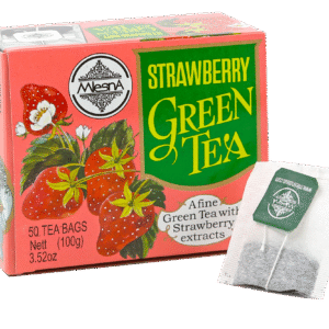 Strawberry Green - String and tag cartons 50 tea bags - Flavored Green Teas
