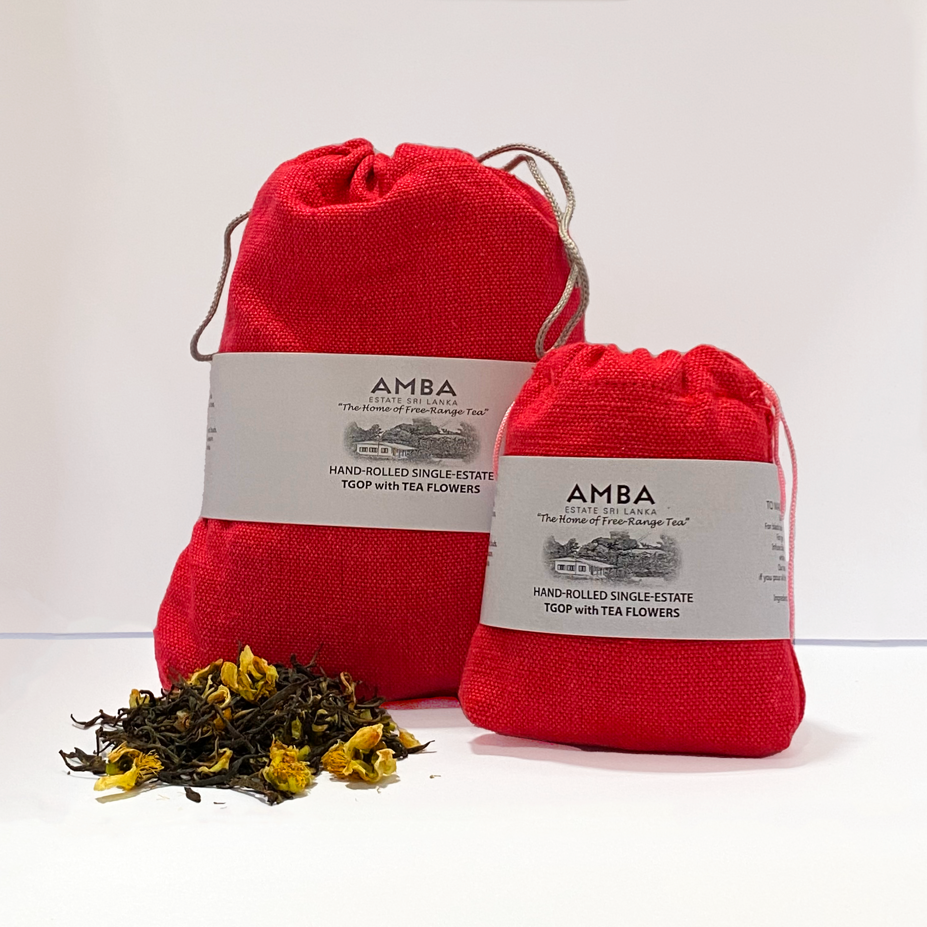 orange pekoe, hand-rolled, camellia flower, floral, honey, almond, Ceylon, foil bag, premium, artisanal