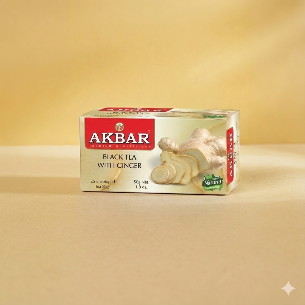 Akbar Black Tea with Ginger - 25 Tea Bags